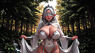 Members Only - Blindfolded Elven Priestess Offers Her Body in Sacred Breeding Ritual