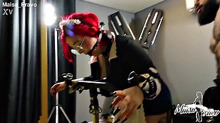 BBW Bia Ruivinha Spanks Masochist