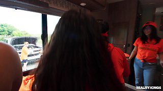 Naughty girls sex orgy unbelievable X-rated clip