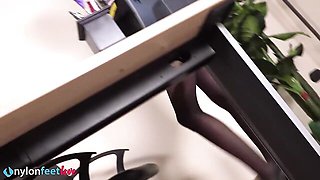 Classy ho's under the desk scene