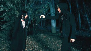 Small Hands' Outdoor Threesome Sparks Wild Lesbian Voyeuristic Desire