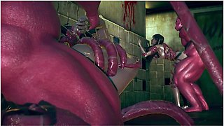 Claire Redfield, Jill Valentine And Car Toon - Beautiful Women Fucked In Public Toilets By Slippery Orcs