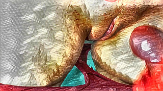 XXX Cartoon. My Housekeeper Helps Me with My Handjob. Cumming on Her Big Clit and Her Red Panties.