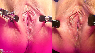 Clamped Open / Nowhere to Hide Pussy Staring (obs10)