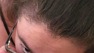 Voluptuous beauty's raw passion ignites in a vintage intimate cleaning