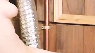 Fingers Toys Scene-3 Busty Brunette Gets Horny in the Laundry Room and Masturbates Alone