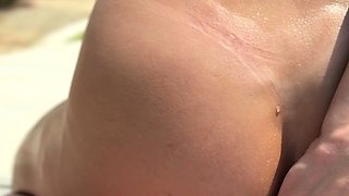 Stacked brunette goes solo toys and masturbation