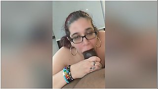 Vicki Verona - Huge Big Black Cock Gets Wet Deepthroat Pov Blowjob From Big Tits Closeup Titty Fuck!