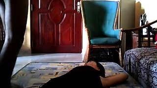 Amateur Asian Woman in Interracial Encounter with Black Man