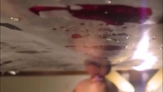 Golden Shower at Glory Hole Then Blowjob Cum Play