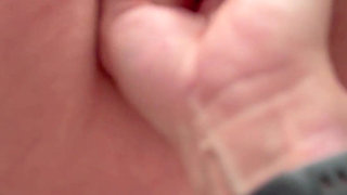 Masturbating with fingers in black panties