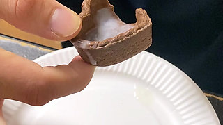 Eat heart-shaped candy with semen