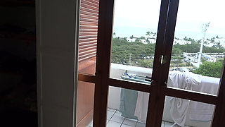 At the Beach, My Stepmother Is Peeing and Lets Me Jerk off While Looking at Her Big, Hairy Pussy.