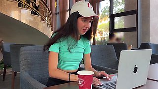 Skinny teen gets covered in cum after a passionate fuck in different positions
