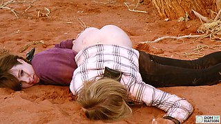 DOMTHENATION - COUGAR gets dirty buttfuck in the muddy while cuck damsel assists