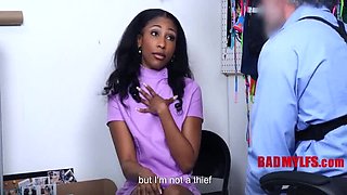 Cop Fucks Ebony MILF After Catching Her Stealing - Rough Interracial Sex with Olivia Jay