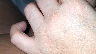 Innocent step sister gone wild on step brother by handjob his dick