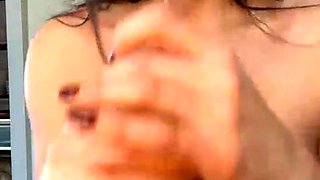 Monster Tits Brunette Alexa Pearl - Solo with Dildo Toy - Lingerie