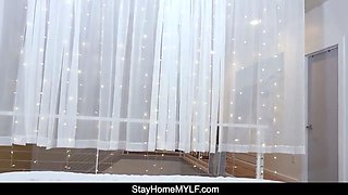 Milf secretary stuck in quarantine with manager has point of view sex