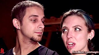 Suspension and lezdom shag at BDSM sex orgy swinger party