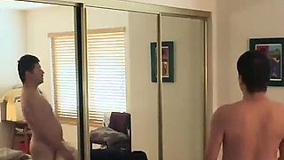 190cm 100kg Chinese Stud Gets Blowjob on the Balcony and Fucks Chinese Slut in the Bedroom