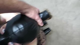 Latex Gloves Deep Throat Blowjob