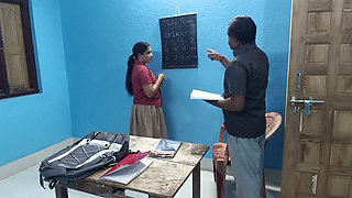 Desi indian 18 years old school girl sex with her teacher in class room, when teacher is studying, Desi Indian girl xxx video