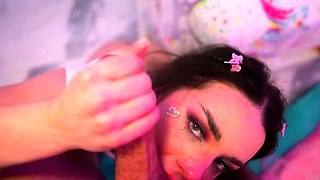 Teasing edged handjob blowjob cumshot compilation pov part 2