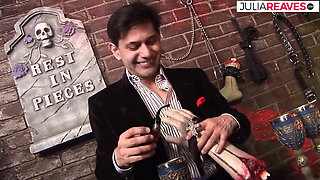 Blonde babe enjoys a deep hard fuck after sucking a monster cock