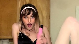 Blonde fingering and toying her ass before taking two