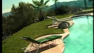 Adorable MILF Facialized by the Pool