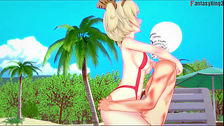 Burnice Bikini Blowjob on the Beach - 2 - Zenless Zone Zero (zzz)