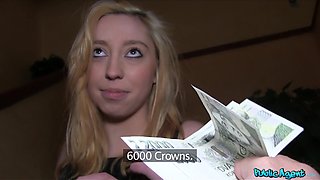 Watch this Innocent Teenager get bent over for cash & get a hot creampie in public