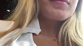 Tattooed Blonde with Big Tits and Hairy Pussy Masturbates in Mcdonald’s Toilet Then Double Fingers Herself to Orgasm