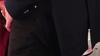 Hot Student Gets Spitroasted by Her Teachers