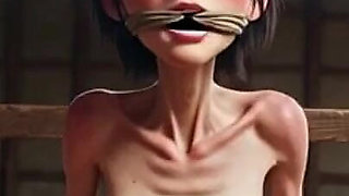 Extremely Skinny Girl in Bondage - Desperate in Brazilian Construction Site