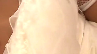 Asian Tight Pussy Scene-3_japanese Girl Dressed as a Bride Fucked with Dildos and Cocks in a Threesome