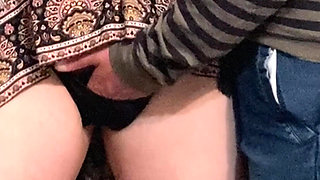 Old Stepdad Fingering Her Pussy