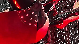 4 Hand Fisting by 2 Latex Dominas - Sling Fisting Extreme