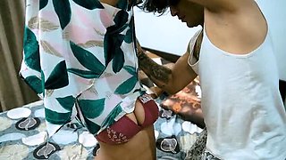Hot Indian Bhabhi Fucks Muscular Servant - Big Tits & Hardcore Desi Sex