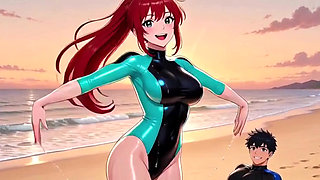 Redhead having fun