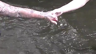 Water Fight in River