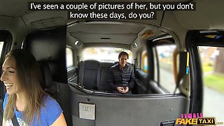 Lady fake cab - he finger rockets me over my taxi outdoors