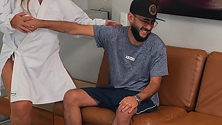 MILF Physical Therapist Shows up to Class Horny and Turns Her Patient on