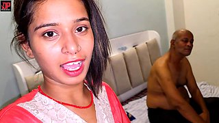 Indian Desi Stepdaughter Explores Wet Slit With Old Man