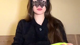 Dirty Used Panties Show - Pantyhose Pulled Down, Panty Liner & Russian Dirty Talk