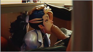 KDA warrior’s eager mouth worships a thick cock in slow, teasing strokes