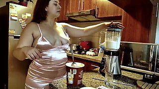 Nicole Passat Performs Seductive Shake and Tease, Swelling Her Belly Before Flashing Her Hairy Pussy