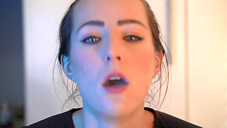 Sensual Close up Smoking with Petite Girl