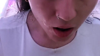 Colombian Cutie Makes Me Cum on Her Small Tits, She Loves My Cum!